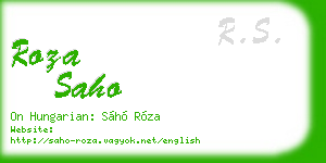 roza saho business card