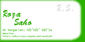 roza saho business card